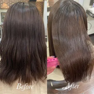 セミロング カラー aya/小顔レイヤー /柔らかカラーのヘアスタイル