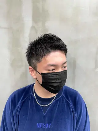 ショート メンズ メンズサロン代表 曲がる縮毛矯正のヘアスタイル