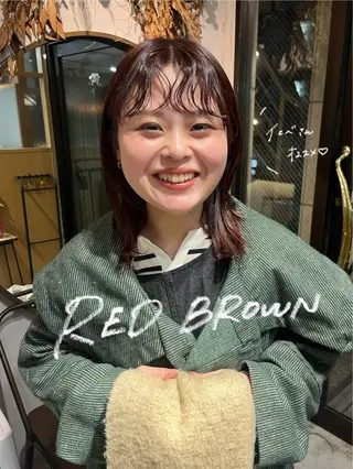 カラー 🤎透明感ツヤカラー Chinatsu🤎のヘアスタイル