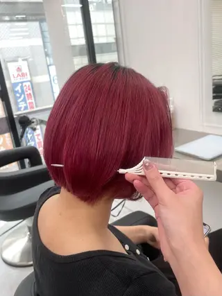 ショート カラー 🎀🫧透明感 ピンクラベンダー💟のヘアスタイル