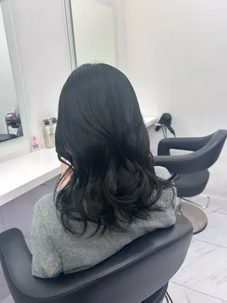 ロング カラー パーマ ヘアアレンジ メンズ キッズ ブリーチなしカラー/ ブラウン/レイヤーのヘアスタイル