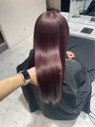 セミロング カラー 福田 奈那のヘアスタイル