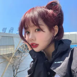 セミロング 🤍🥀韓流暖色レイ ヤー🥀🤍あやねのヘアスタイル