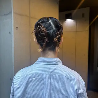 ミディアム ヘアアレンジ 〖❁ちひろ| LEONID❁〗のヘアスタイル