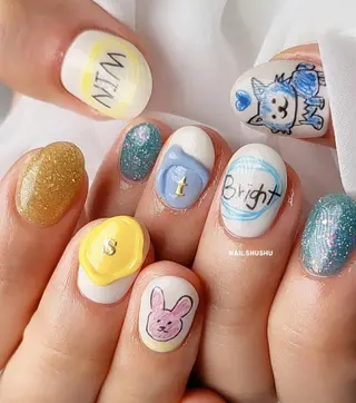 ネイル 3dパーツ/流行り 👧shushu❤️のネイルデザイン