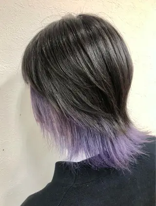 カラー ダブルスキルエクステ /羽エクステ白石宇由のヘアスタイル
