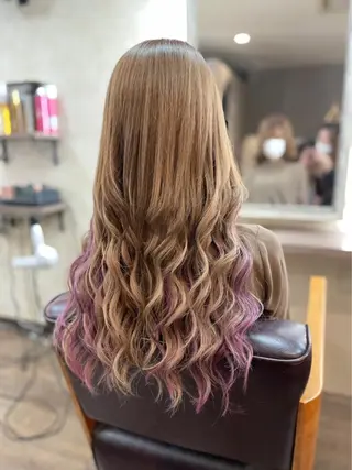 ロング ヘアアレンジ 田井中 悠紀のヘアスタイル