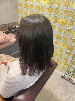 セミロング hair make echo滿木あい花のヘアスタイル
