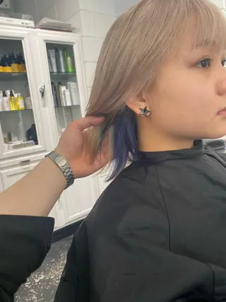 ショート カラー パーマ ヘアアレンジ メンズ ブリーチ　ハイトーン 特化🌈フジタハルキのヘアスタイル
