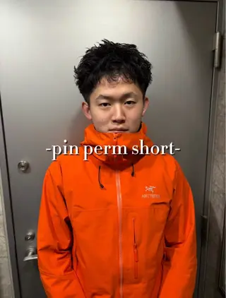 ショート パーマ メンズ 💈メンズ短髪特化 ✂︎伊藤大輝💈のヘアスタイル