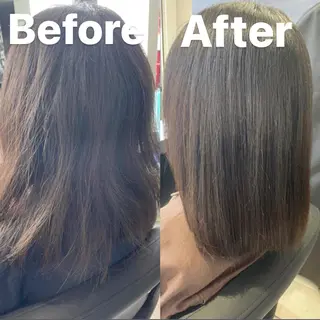 セミロング ショート/脱白髪染め ☆宇﨑悠実のヘアスタイル