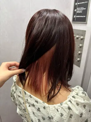 ミディアム カラー ヘアアレンジ ボブ/透明感ベージュ 🫧クルミ🌟のヘアスタイル