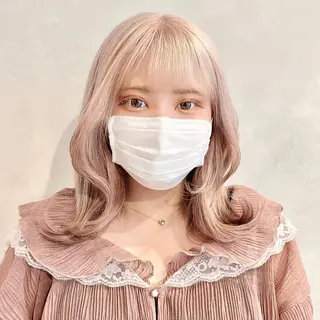 セミロング カラー 髪質改善⌇透明感 カラー⌇川上葵のヘアスタイル