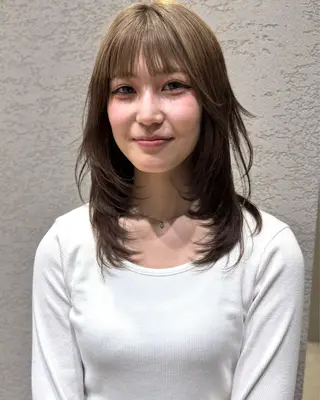 セミロング 🩵縮毛矯正・ボブ 岩原朋也🩵のヘアスタイル