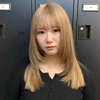 ロング カラー レイヤー 髪質改善 ハッシュカット/新宿のヘアスタイル
