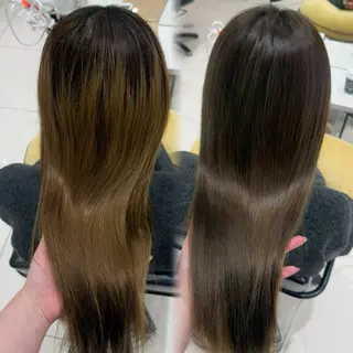 ロング カラー 内田 志乃のヘアスタイル