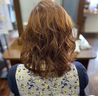 ミディアム パーマ 桝本 由佳のヘアスタイル