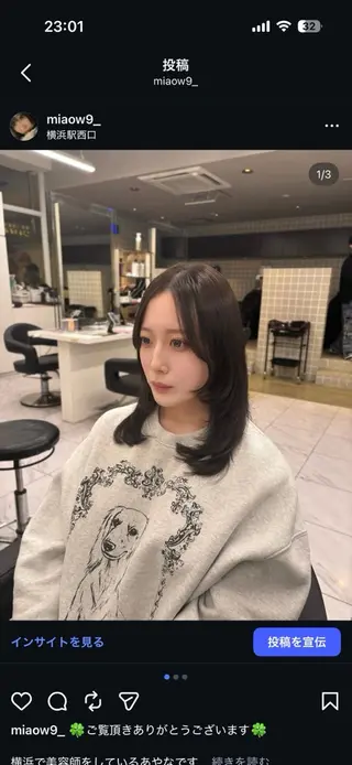 ミディアム カラー y2k✩︎⡱レイヤー ウルフ/オリーブ🍀のヘアスタイル