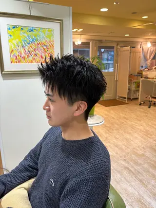 ショート メンズ 顔周りだけで垢抜ける レイヤー/小池　祐のヘアスタイル