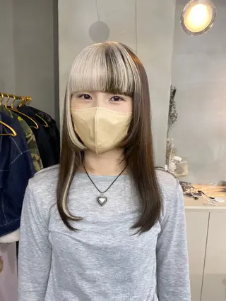 セミロング カラー 前橋 姫奈のヘアスタイル