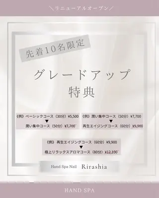 ハンドスパ｜ネイル Rirashaのネイルデザイン