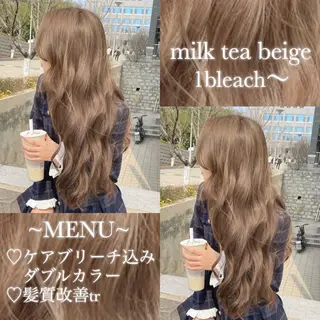 ロング カラー 色落ち綺麗🩰ハイ トーン🎀RINKAのヘアスタイル