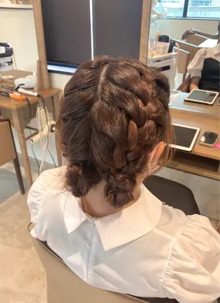 セミロング 酸性ストレート/ブリ ーチなしWカラー河本のヘアスタイル