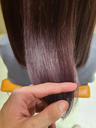 セミロング カラー 中井 啓悟のヘアスタイル