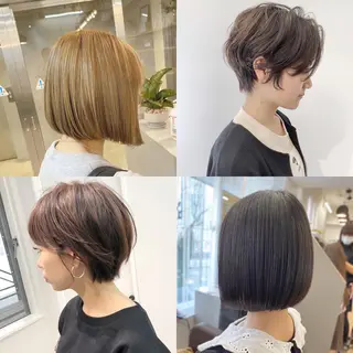 ショート カラー ネイル マツエク・マツパ ボブ、縮毛矯正👑 心斎橋/高城涼也のヘアスタイル
