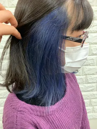 ミディアム カラー 薄田 珠美のヘアスタイル