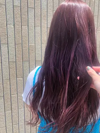 ロング カラー ヘアアレンジ 抜け感ボブ×パーマ |kazaneのヘアスタイル
