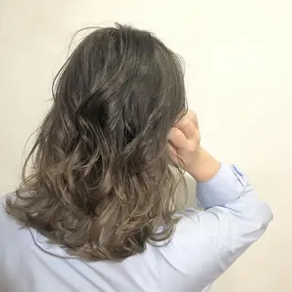ミディアム カラー パーマ ヘアアレンジ 綺麗な髪質にしたい方 限定🌈清水 祥のヘアスタイル