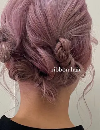 セミロング ヘアアレンジ ブリーチモデル/ カットモデル/Riaのヘアスタイル