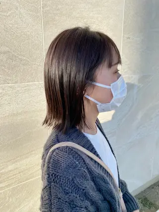 ミディアム カラー 中川 茜里のヘアスタイル