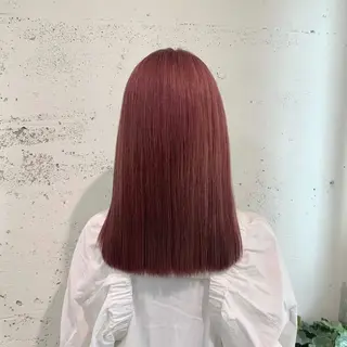 セミロング カラー 草薙メンズ縮毛矯正 💫緒方美柚のヘアスタイル