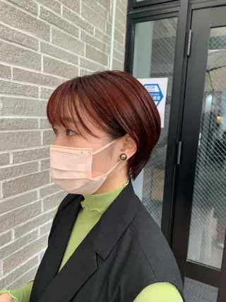ショート カラー ヘアアレンジ kei🤎ベージュ /透明感カラー/博多のヘアスタイル