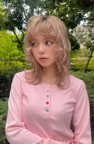 セミロング カラー くびれヘア/髪質改善 はるのヘアスタイル