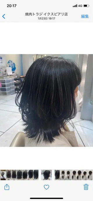 セミロング 小川 愛美のヘアスタイル