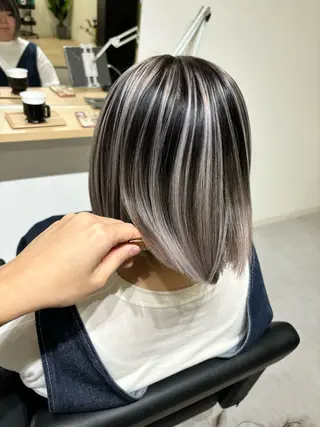ミディアム ケアブリーチ 黒瀬有汰のヘアスタイル