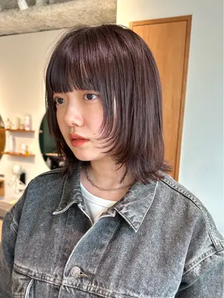 ミディアム ボブ/ショート/ 縮毛矯正/岸本恭明のヘアスタイル