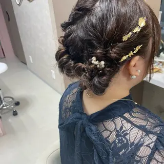 セミロング ヘアアレンジ 坂本 沙也加のヘアスタイル