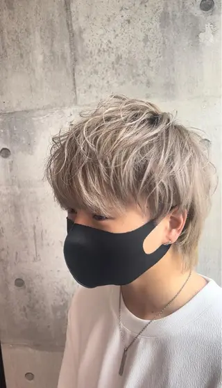 ミディアム カラー パーマ ヘアアレンジ メンズ キッズ ネイル マツエク・マツパ アイブロウ EnBlesS西宮 マンツーマン神道有基のヘアスタイル