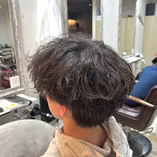 ミディアム パーマ メンズ 💥桜木町メンズ専門 💥ルキのヘアスタイル