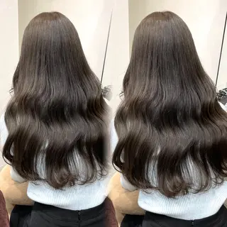 ロング カラー 韓国風ハッシュカット 似合わせレイヤー池袋のヘアスタイル