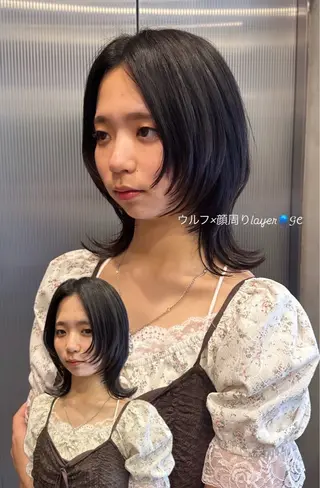 セミロング カラー ミルキーな暖色 🩰 girly ♡ ノアのヘアスタイル