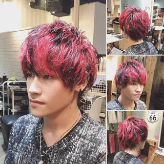 ショート カラー パーマ メンズ 薮 恵一のヘアスタイル