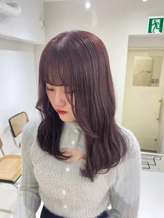 ロング カラー 似合わせレイヤー、 透けカラー/杉本花のヘアスタイル