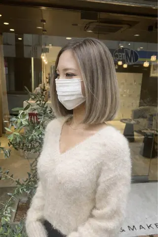 カラー 美髪矯正/髪質改善 /透明感ある艶カラーのヘアスタイル