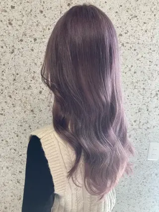 セミロング カラー 髪質改善.縮毛矯正 ×韓国ヘアyukiのヘアスタイル