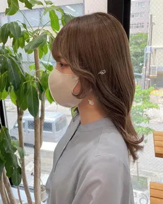 ミディアム カラー mizuki 韓国 ヘア/髪質改善のヘアスタイル